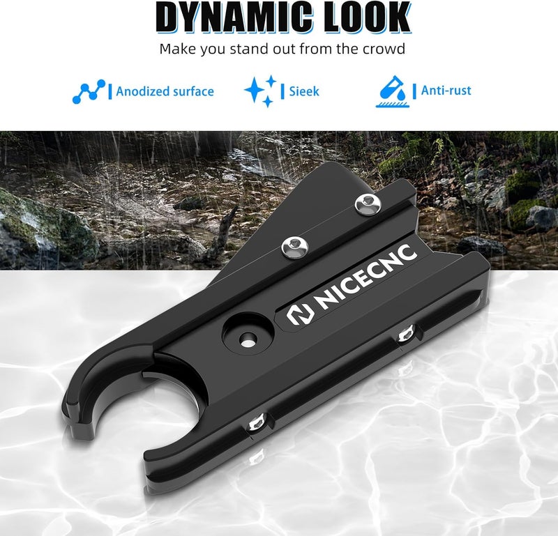 NICECNC Chain Slider Guide Guard Protector Aluminum Compatible with Yamaha YFZ450R 2009 2010 2011 2012 2013-2023, YFZ450R SE 2009-2019 2020 2021 2022 2023, YFZ450X 2010 2011 Black - Image 4